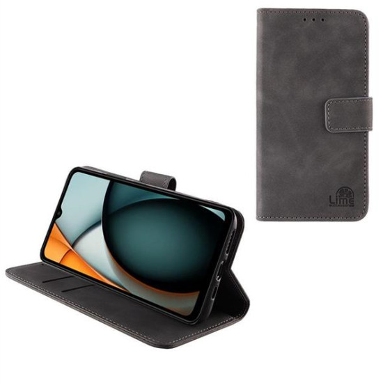 LIME ΘΗΚΗ XIAOMI REDMI A3 4G 6.71" ESSENTIAL MAGNET BOOK STAND CLIP GREY