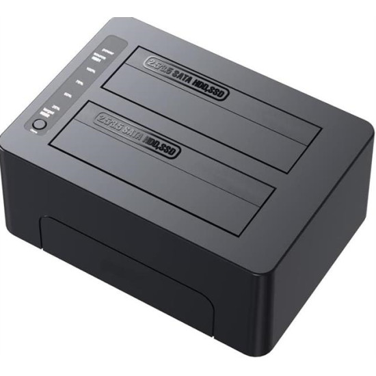 ISHEEP Dual Bay Hard Drive Docking Station, USB 3.0 to 2.5/3.5 inch SATA HDD/SSD, Support for Offline Clones K3082