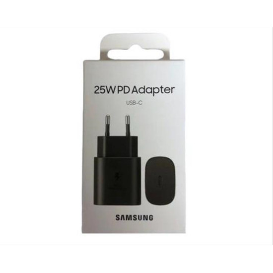 SAMSUNG FAST CHARGER USB-C 25W BLACK ORIGINAL RETAIL BOX EP-TA800NBEGEU