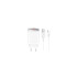 XO wall charger CE19 QC 18W 1x USB white + cable USB-C