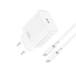 XO wall charger CE15 PD 20W 1x USB-C white + USB-C - USB-C cable