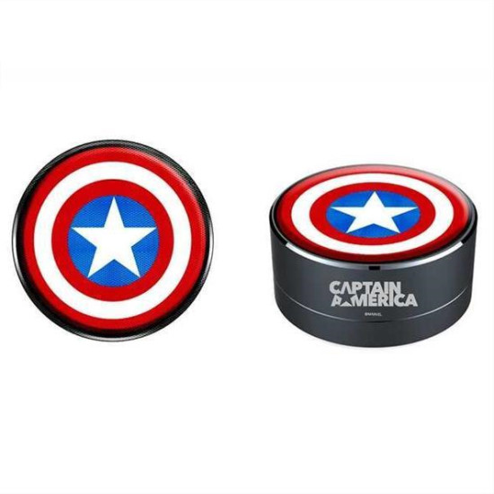 MSPCAPAM003 Captain America 001 Multicoloured Portable 3W wireless speaker MSPCAPAM003 Captain America 001 Multicoloured Portable 3W wireless speaker