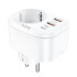 HOCO charger multifunctional charger Type C PD 20W + 2x USB QC3.0 3A + socket NS3 white