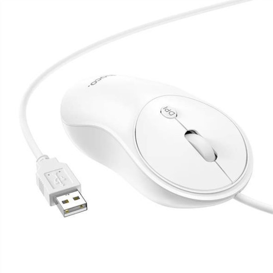 HOCO wired mouse Esteem GM13 white