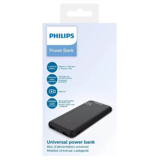 PHILIPS power bank DLP1810NB-62, 10000mAh, 2x USB, 2.1A, μαύρο