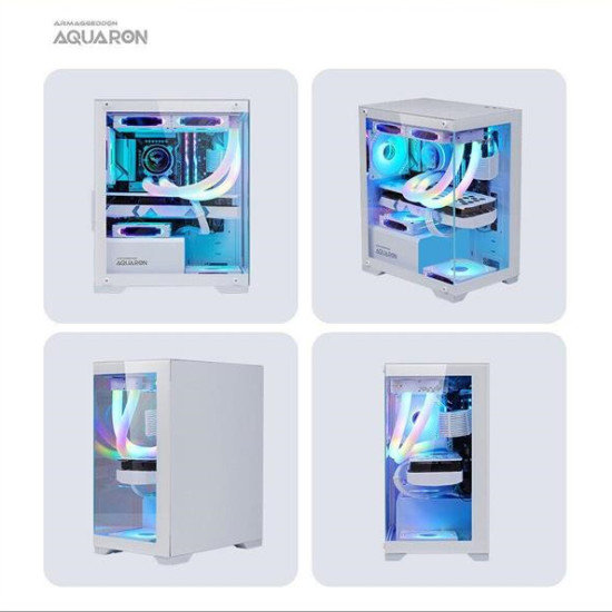 ARMAGGEDDON GAMING PC CASE MATX AQUARON WHITE ARMAGGEDDON GAMING PC CASE MATX AQUARON WHITE