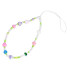 Phone lanyard pendant with green string beads