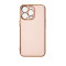 Lighting Color Case case for iPhone 12 Pro Max gel cover with gold frame pink