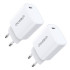Choetech Q5004 20W PD network charger set for iPhone 12/13 white (2 pcs.)
