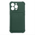 Card Armor Case Pouch Cover for iPhone 12 Pro Card Wallet Silicone Air Bag Armor Green