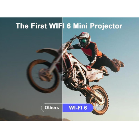 Magcubic Portable Projector 4K WiFi 6 , Bluetooth 5.0 , Built-in Android OS 11.0   130 Inch 360 Degree Flip Smart Projector