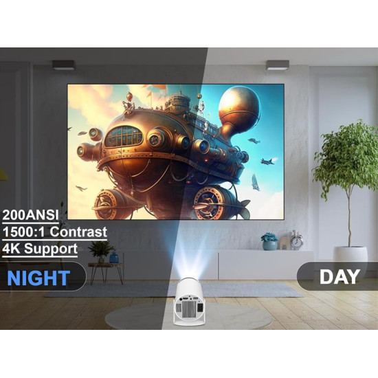 Magcubic Portable Projector 4K WiFi 6 , Bluetooth 5.0 , Built-in Android OS 11.0   130 Inch 360 Degree Flip Smart Projector