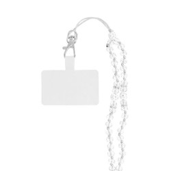 CRYSTAL DIAMOND pendant for the phone / cord length 74cm (37cm in the loop) / on neck - white CRYSTAL DIAMOND pendant for the phone / cord length 74cm (37cm in the loop) / on neck - white