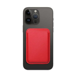 Leather Mag Wallet red