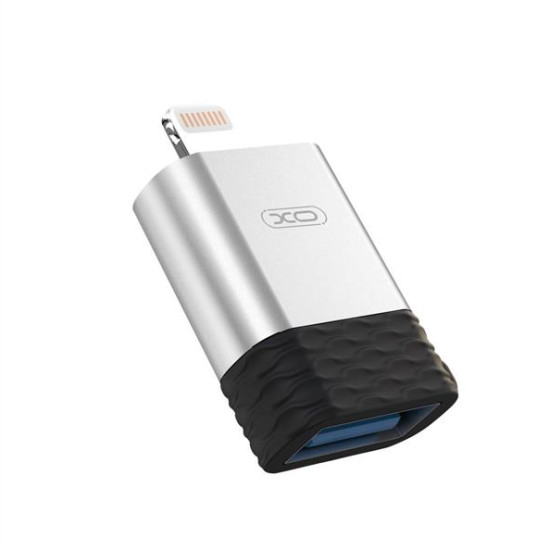 XO adapter NB186 USB - Lightning silver OTG GSM111841