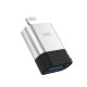 XO adapter NB186 USB - Lightning silver OTG GSM111841