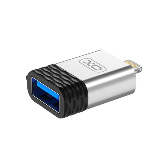 XO adapter NB186 USB - Lightning silver OTG GSM111841