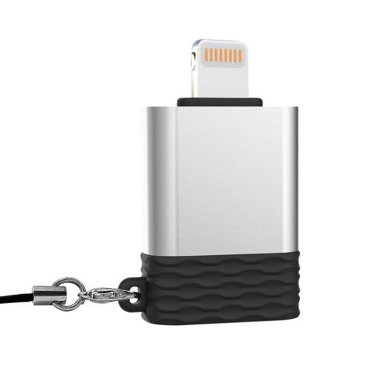 XO adapter NB186 USB - Lightning silver OTG GSM111841