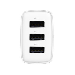 Baseus wall charger Compact 3 x USB white 17w