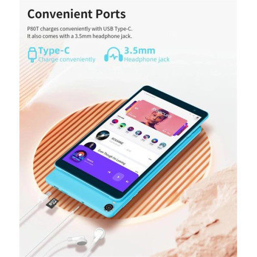 TECLAST tablet P80T, 8" HD, 4GB, 64GB, Android 12, μπλε