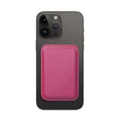 Leather Mag Wallet pink