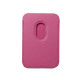 Leather Mag Wallet pink