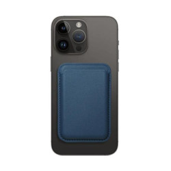 Leather Mag Wallet blue