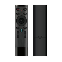 Wireless remote control No brand Q5, Air mouse, USB 2.4GHz, Microphone, IR learning, Black