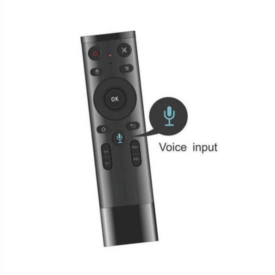 Wireless remote control No brand Q5, Air mouse, USB 2.4GHz, Microphone, IR learning, Black