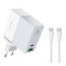 LDNIO φορτιστής τοίχου A2620C με καλώδιο, USB & USB-C, 65W PD, λευκός