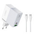 LDNIO φορτιστής τοίχου A2620C με καλώδιο, USB & USB-C, 65W PD, λευκός