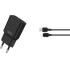 XO wall charger L92C 2x USB 2,4A black + USB-C cable