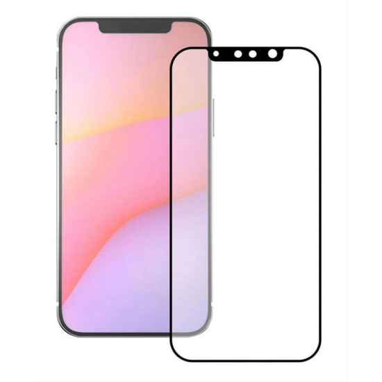 POWERTECH tempered glass 5D TGC-0517, iPhone 13/13 Pro, full glue, μαύρο
