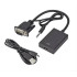 POWERTECH αντάπτορας VGA & 3.5mm σε HDMI PTH-078, μαύρος