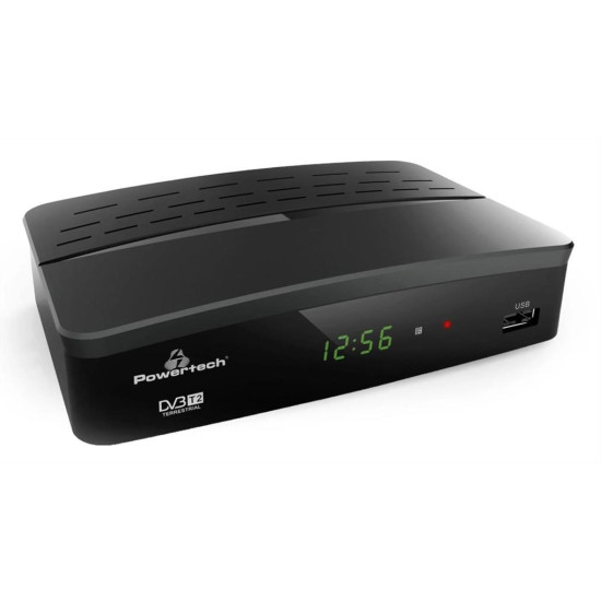 POWERTECH ψηφιακός δέκτης PT-779, MPEG4, DVB-T2, H.265, RJ45 POWERTECH ψηφιακός δέκτης PT-779, MPEG4, DVB-T2, H.265, RJ45