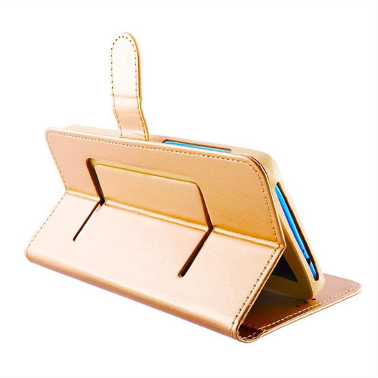 UNIVERSAL CASE 5.9"-6.9" 16x8cm BOOK SILICONE GOLD