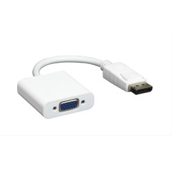POWERTECH αντάπτορας DisplayPort σε VGA CAB-DP006, 0.20m, λευκός POWERTECH αντάπτορας DisplayPort σε VGA CAB-DP006, 0.20m, λευκός