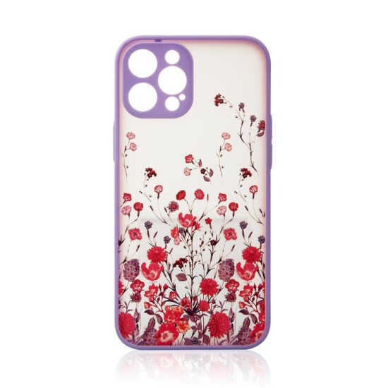 Design Case for iPhone 12 floral purple