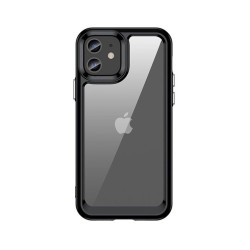 Outer Space Case for iPhone 12 hard cover with a gel frame black
