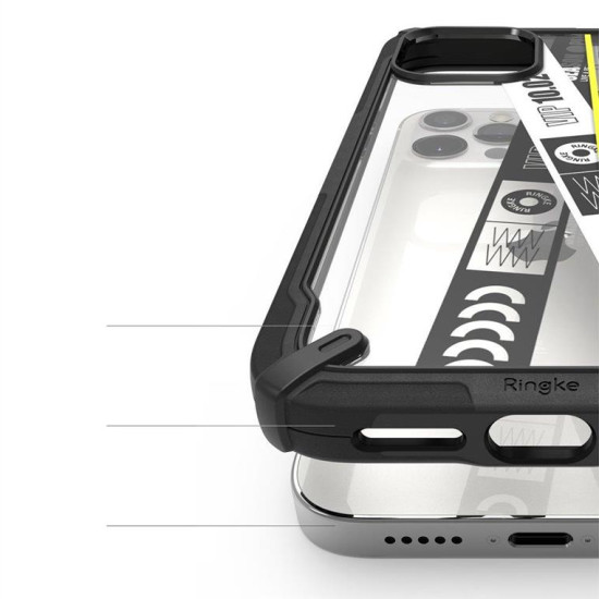 Ringke Fusion X Design durable PC Case with TPU Bumper for iPhone 12 Pro / iPhone 12 black