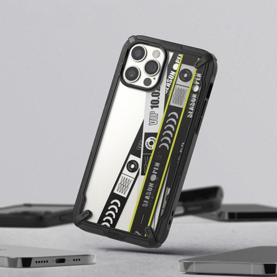 Ringke Fusion X Design durable PC Case with TPU Bumper for iPhone 12 Pro / iPhone 12 black