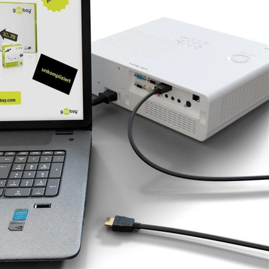 GOOBAY καλώδιο HDMI 2.0 με Ethernet 58573, 8.16Gbit/s, 4K, 1.5m, μαύρο