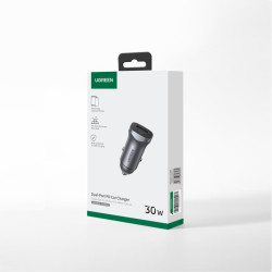 Car Charger UGREEN CD130  30W PD+USB  QC3.0  Silver 40858