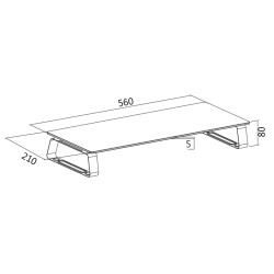 Glass Tabletop Monitor Riser Logilink BP0027 Glass Tabletop Monitor Riser Logilink BP0027