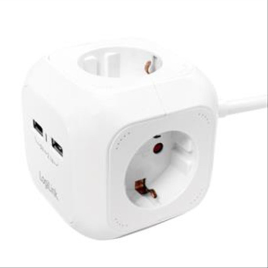 Socket 4xSchuko with 2xUSB Logilink LPS227