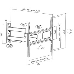 TV Bracket Logilink Tilt & Swivel BP0019 TV Bracket Logilink Tilt & Swivel BP0019