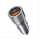 Car Charger WK 65W PD+USB QC3.0 Silver WP-C31