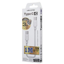 Charging Cable WK TYPE-C/TYPE-C White 1m Full Speed WDC-106 3A Charging Cable WK TYPE-C/TYPE-C White 1m Full Speed WDC-106 3A