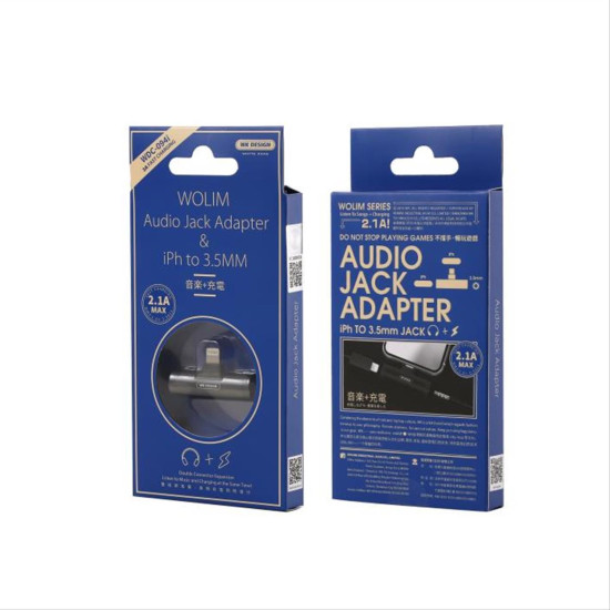 Adaptor 2in1 Lighting to 2xFemale Lighting WK WDC-094i Black