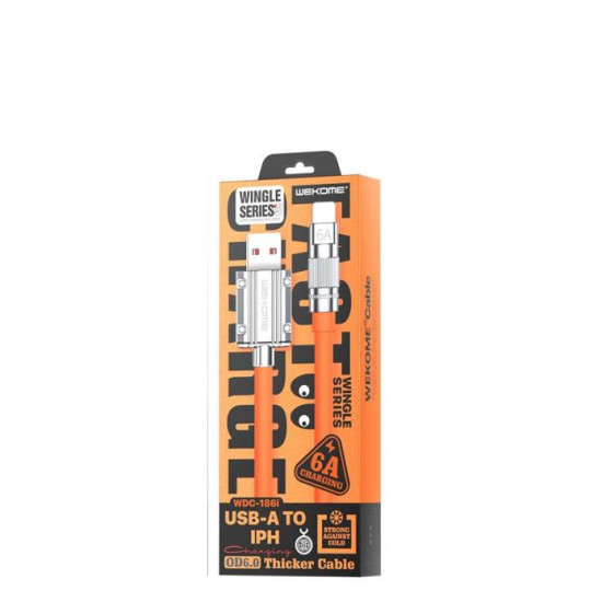 Charging Cable WK i6 Orange 1m WDC-186 6A